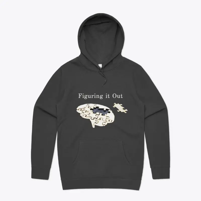 Figuring it Out -- Men's Stencil Hoodie 